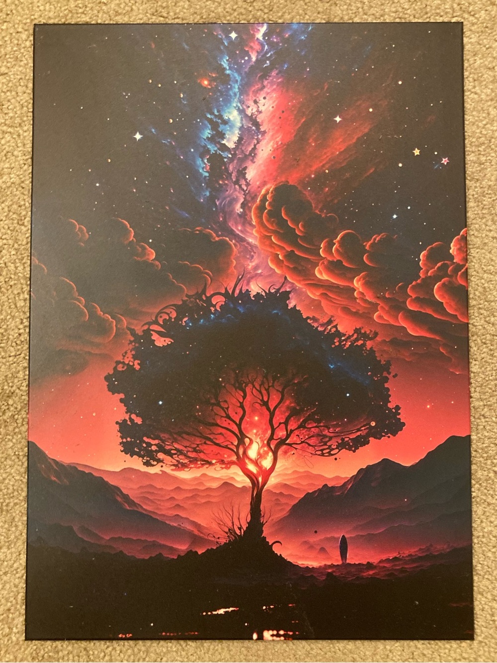 Displate Space Tree Metal Poster